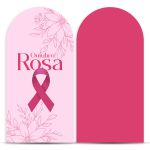 Capa Painel Romano Sublimado Tema Outubro Rosa 5103