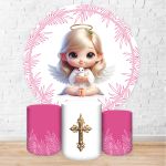Kit Capa Painel + Trio Capas Cilindros Sublimados Tema Batizado 5182