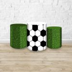 Trio Capas Cilindros Sublimados Tema Futebol 714