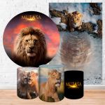 Kit 5 Peças Capa Redonda + Capa Retangular + Trio Capas Cilindros Sublimados Tema Mufasa 2254