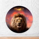 Capa Painel Redondo Sublimados Tema Mufasa 2254