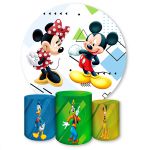 Capa Painel + Trio Capas Cilindros Sublimados Tema Mickey 273