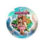 Capa Painel Redondo Sublimados Tema Minecraft 2214