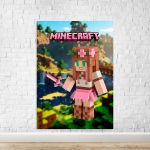 Capa Painel Retangular Sublimado Tema Minecraft 2214