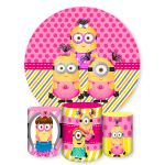 Capa Painel + Trio Capas Cilindros Sublimados Tema Minions 910