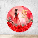 Painel Redondo Tema 15 Anos 7070