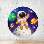 Painel Redondo Tema Astronauta 7137
