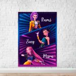 Painel Retangular Tema Guerreira do K-Pop 7157