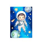  Painel Retangular Tema Astronauta 7135