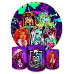 Capa Painel + Trio Capas Cilindros Sublimados Tema Monster High 2634