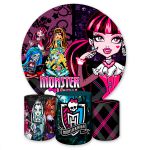 Capa Painel + Trio Capas Cilindros Sublimados Tema Monster High 2638