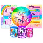 Kit Capa Painel Redondo + 2unid Capa Retangular + Trio Capas Cilindros Tema My Little Pony 2644