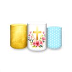 Trio Capas Cilindros Sublimados Tema Religioso/Nossa Senhora cute/santinha 2069 