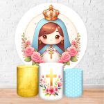 Capa Painel + Trio Capas Cilindros Sublimados Tema Religioso/ Nossa Senhora cute 2069