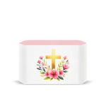 Capa Decorativa para 2 Mesas Quadrada Sublimada Tema Religioso/ Nossa senhora cute /Santinha 2069