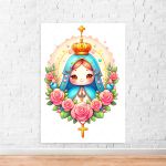 Capa Painel Retangular Sublimado Tema Religioso/Nossa senhora cute/santinha 2069