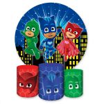 Capa Painel + Trio Capas Cilindros Sublimados Tema PJ Masks 3012