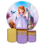 Capa Painel + Trio Capas Cilindros Sublimados Tema Princesa Sofia 308