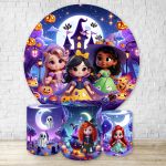 Capa Painel + Trio Capas Cilindros Sublimados Tema Halloween 4607