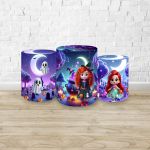 Trio Capas Cilindros Sublimados Tema Halloween 4607