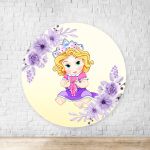 Capa Painel Redondo Sublimados Tema Princesa Cute 2014