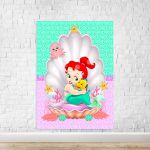 Capa Painel Retangular Sublimado Tema Princesa Cute 2016