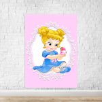 Capa Painel Retangular Sublimado Tema Princesa Cute 2015