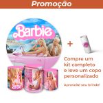Capa Painel + Trio Capas Cilindros Sublimados Tema Barbie 2058