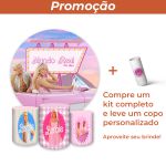 Capa Painel + Trio Capas Cilindros Sublimados Tema Barbie 2060