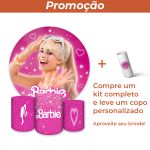 Capa Painel + Trio Capas Cilindros Sublimados Tema Barbie 2062