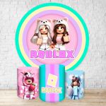 Capa Painel + Trio Capas Cilindros Sublimados Tema Roblox 2203