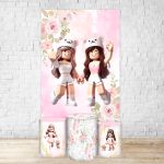 Capa Painel Retangular + cilindros Sublimados Tema Roblox 2204
