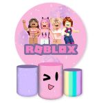 Capa Painel + Trio Capas Cilindros Sublimados Tema Roblox 2002