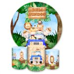 Capa Painel + Trio Capas Cilindros Tema Safari 2507