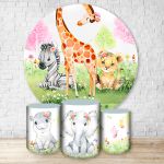 Capa Painel + Trio Capas Cilindros Sublimados Tema Safari 569