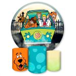 Capa Painel + Trio Capas Cilindros Sublimados Tema Scooby Doo 902