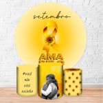  Capa Painel + Trio Capas Cilindros Sublimados Tema Setembro Amarelo 4049 