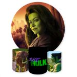 Capa Painel + Trio Capas Cilindros Sublimados Tema She Hulk 1295