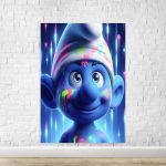 Capa Painel Retangular Sublimado Tema Smurfs 4043