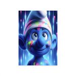 Capa Painel Retangular Sublimado Tema Smurfs 4043