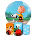 Capa Painel + Trio Capas Cilindros Sublimados Tema Snoopy 6033