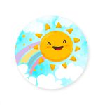 Capa Painel Redondo Sublimados Tema Minha Primeira Volta Ao Sol cute 2117