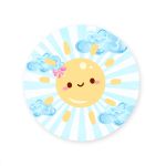 Capa Painel Redondo Sublimados Tema Minha Primeira Volta Ao Sol cute 2118