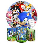 Capa Painel + Trio Capas Cilindros Sublimados Tema Sonic 733