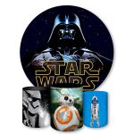 Capa Painel + Trio Capas Cilindros Sublimados Tema Star Wars 736