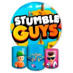 Capa Painel + Trio Capas Cilindros Sublimados Tema Stumble Guys 1266