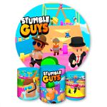 Capa Painel + Trio Capas Cilindros Sublimados Tema Stumble Guys 1267