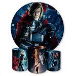Capa Painel + Trio Capas Cilindros Sublimados Tema Thor 962