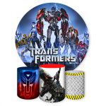 Capa Painel + Trio Capas Cilindros Sublimados Tema Transformers 1302 