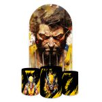 Capa Painel Romano Veste fácil + 3 Capas Cilindros Tema Wolverine 4012